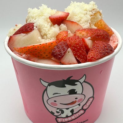 Strawberry Shortcake rolled ice cream