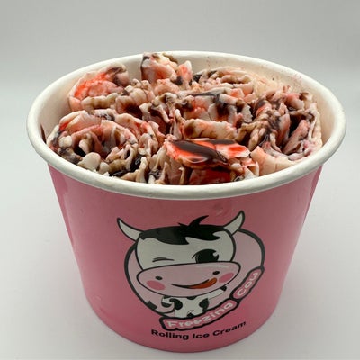 Banana Split rolled ice cream