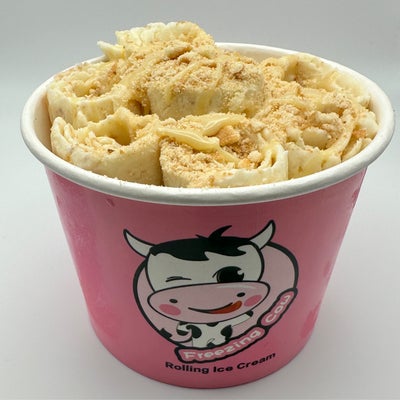 Tres Leches Cake rolled ice cream