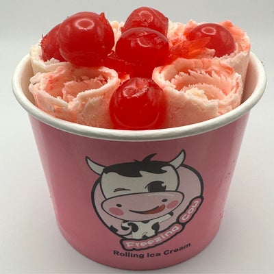 Cherry Blossom rolled ice cream