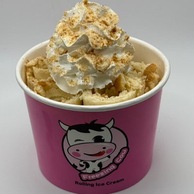 Banana Pudding rolled ice cream
