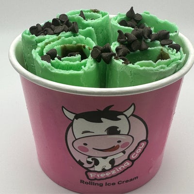 Mint Chip rolled ice cream