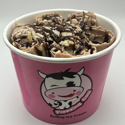 Rocky Road rolled ice cream