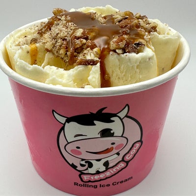 Butter Pecan rolled ice cream