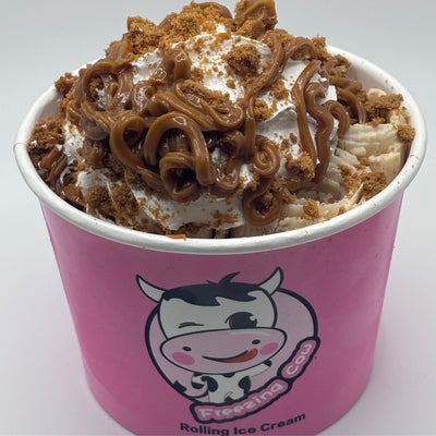 Biscoff Bomb rolled ice cream