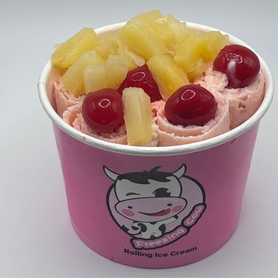 Pina Colada rolled ice cream